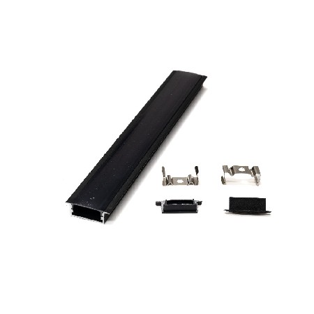 PXG-205-1 Black series aluminum profile with black PC diffuser