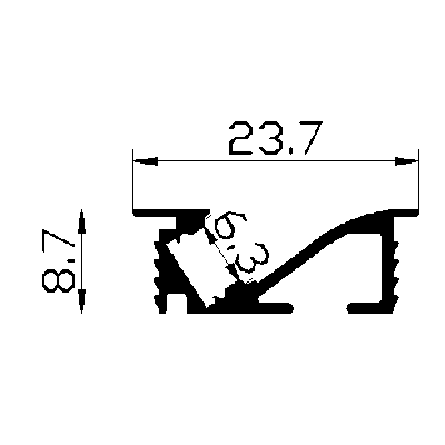 PXG-512 cabinet Aluminum Channel Profile For Led Strips