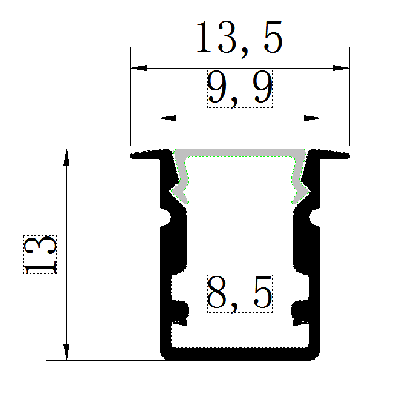 PXG-103-A Conceal Mounted Aluminum Channel Profile For Led Strips