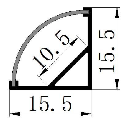 PXG-1616 Surface Mounted Aluminum Channel Profile For Led Strips