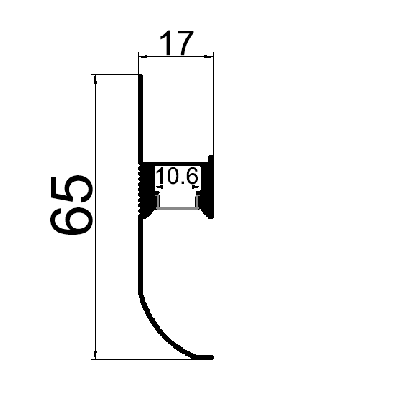 PXG-513 skirting lighting Aluminum Channel Profile For Led Strips