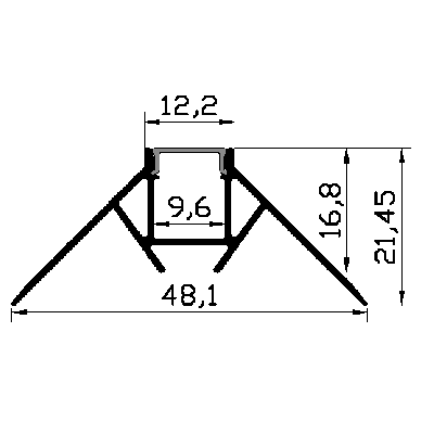 PXG-302 Trimless Aluminum Channel Profile For Led Strips