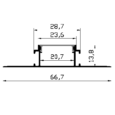 PXG-306 Trimless Aluminum Channel Profile For Led Strip