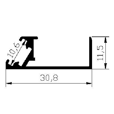 PXG-511 cabinet Aluminum Channel Profile For Led Strips