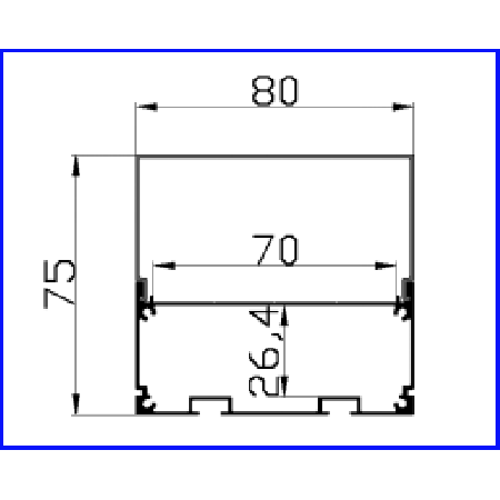 PXG-8075-S surface Mounted Aluminum Channel Profile For Led Strips