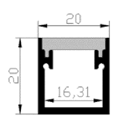 PXG-400-1 undeground Aluminum Channel Profile For Led Strips